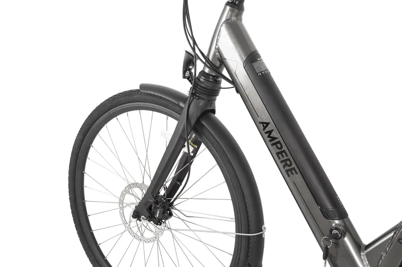 Ampere Deluxe Step Through 700c Wheel Electric Bike Grey-10
